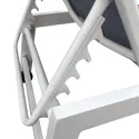 Lot de 2 bains de soleil en textilène gris - aluminium blanc