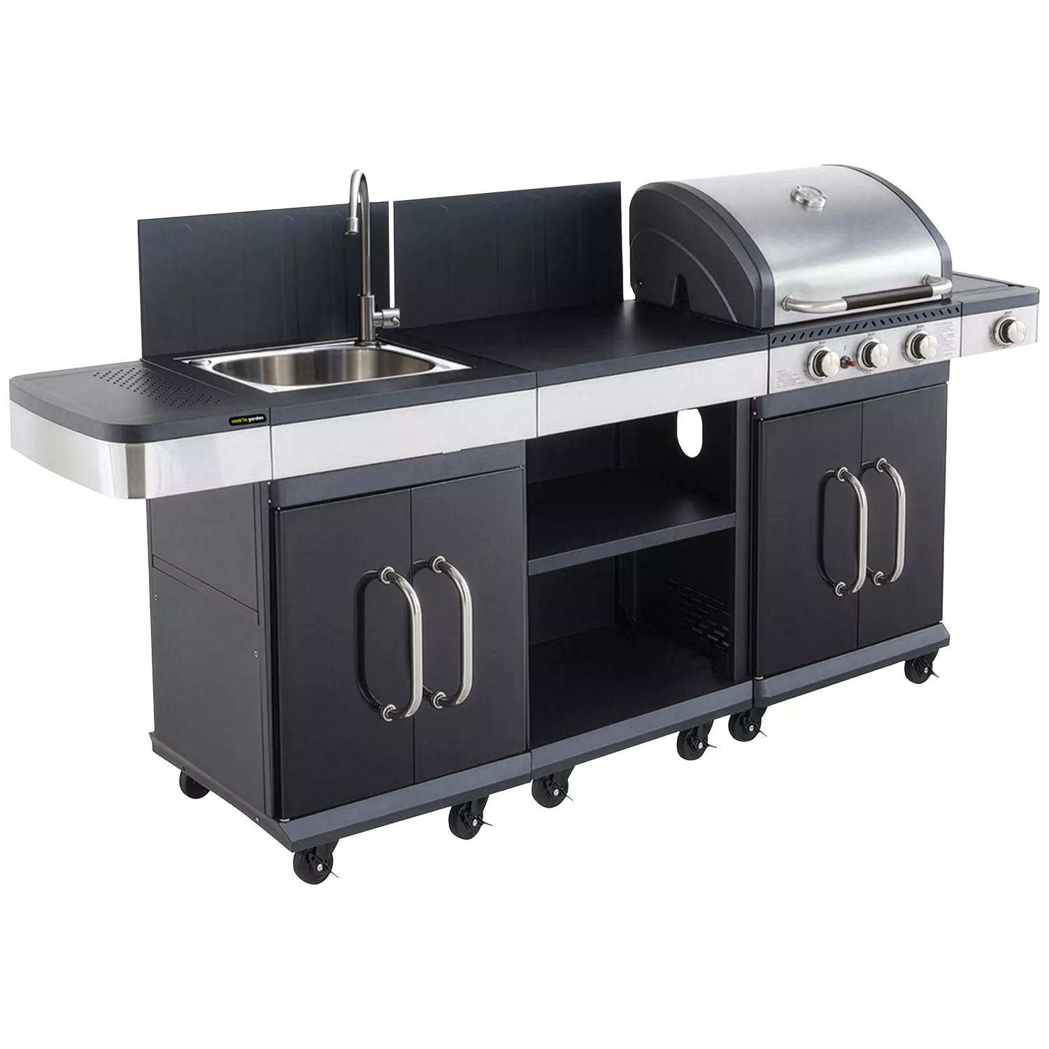 COOK'IN GARDEN - Cuisine extérieure modulable FIDGI 3 avec housse