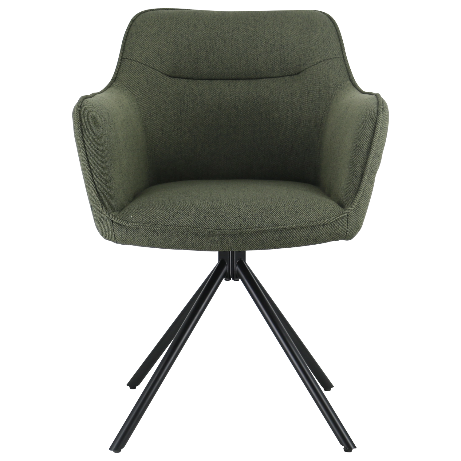 Lot de 2 chaises en tissu vert DANNA