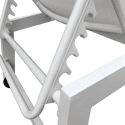 Bain de soleil en textilène blanc - aluminium blanc