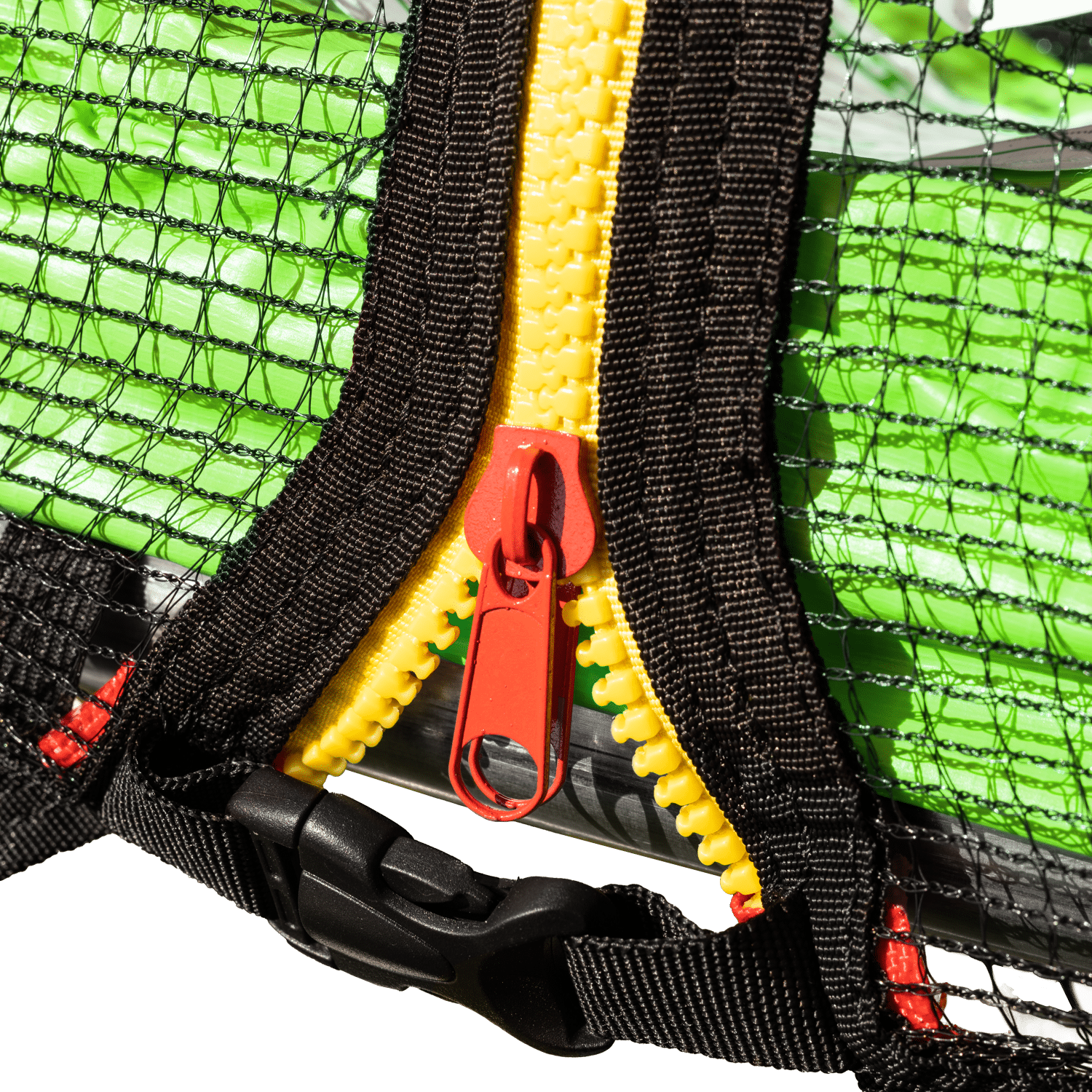 Premium Pack Trampoline 305cm omkeerbaar groen/blauw ADELAÏDE + net, ladder, hoes en verankeringsset