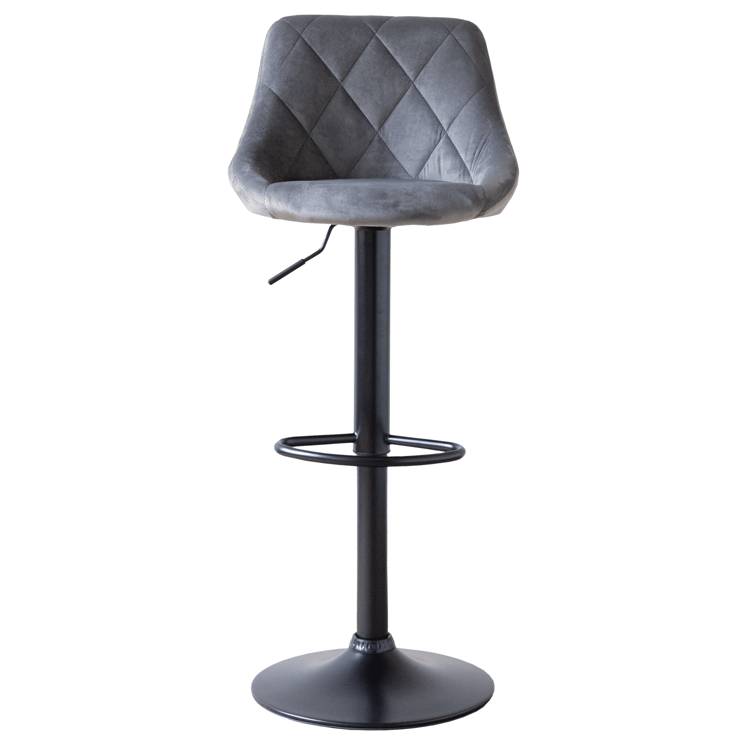 Tabouret de bar en velours gris ROBIN