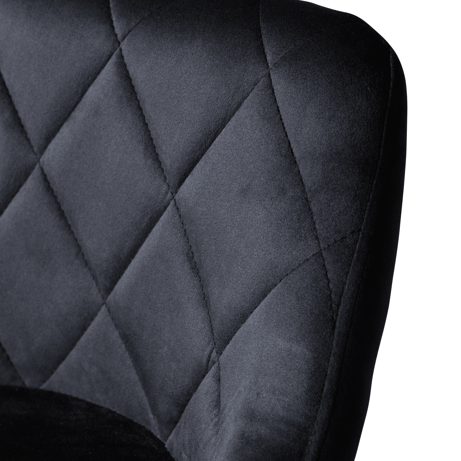 Tabouret de bar en velours noir ROBIN