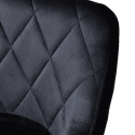 Tabouret de bar en velours noir ROBIN