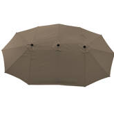 Parasol double 2,7x4,6m taupe