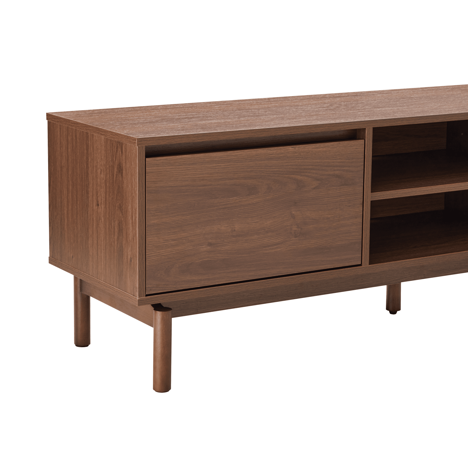 Meuble TV en bois foncé 160cm SARAH