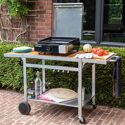 COOK'IN GARDEN - Carrito de madera y metal para plancha GRANDI XL