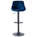 Lot de 2 tabourets de bar en velours bleu ROBIN