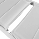 Bain de soleil en textilène blanc - aluminium blanc