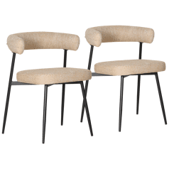 Lot de 2 chaises en tissu...