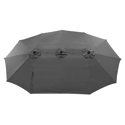 Parasol double 2,7x4,6m LINAI gris