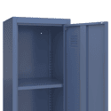 Armoire en métal 1 porte bleu gris