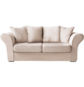 Canapé droit 3 places beige