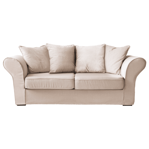 Canapé droit 3 places beige...