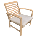 Gartenmöbel aus Akazienholz 4-Sitzer GOA - Kissen Sand