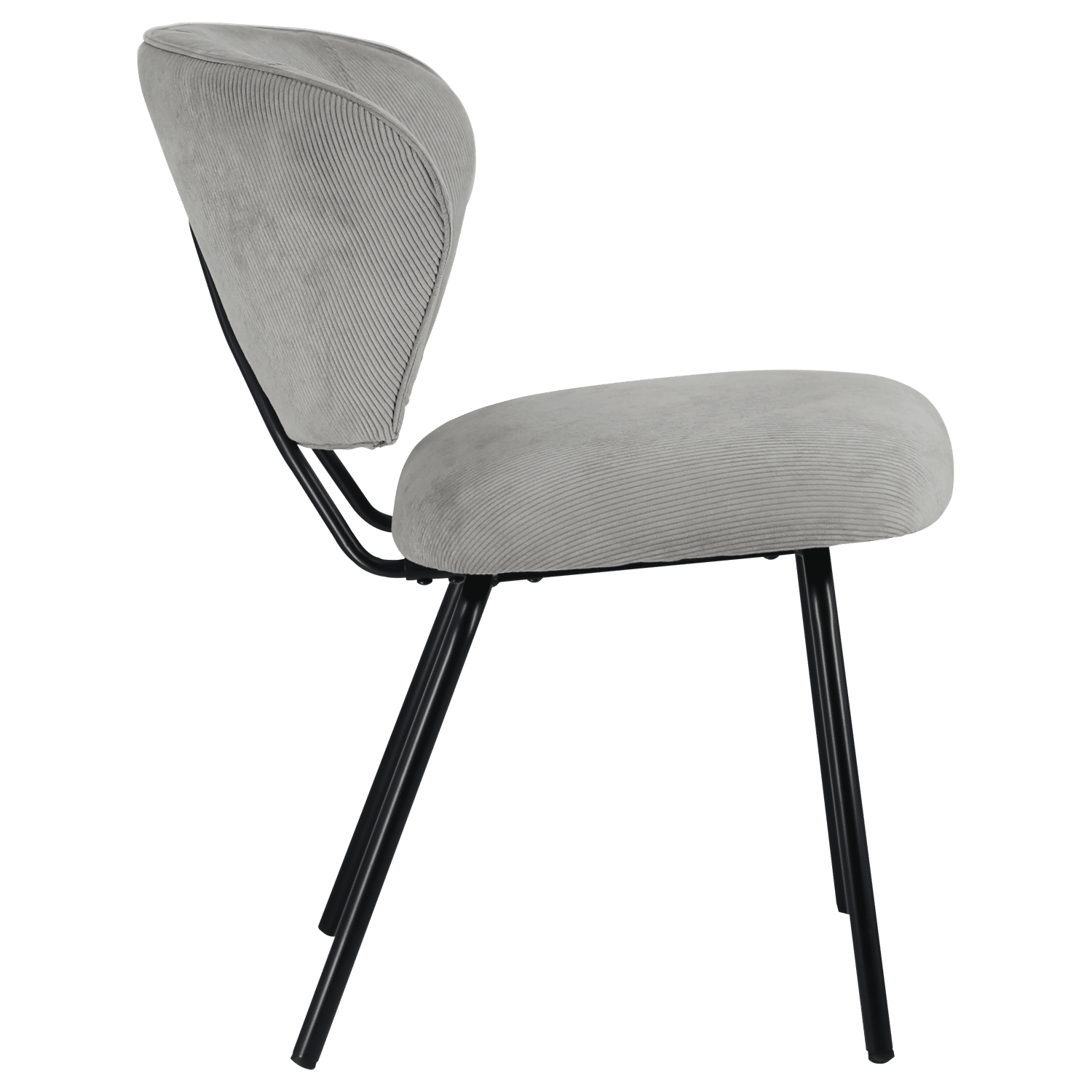 Conjunto de 2 cadeiras NILSA em bombazina cinzenta clara