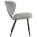 Set van 2 NILSA lichtgrijze corduroy stoelen