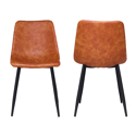 Lot de 2 chaises vintage ÉLIA cognac