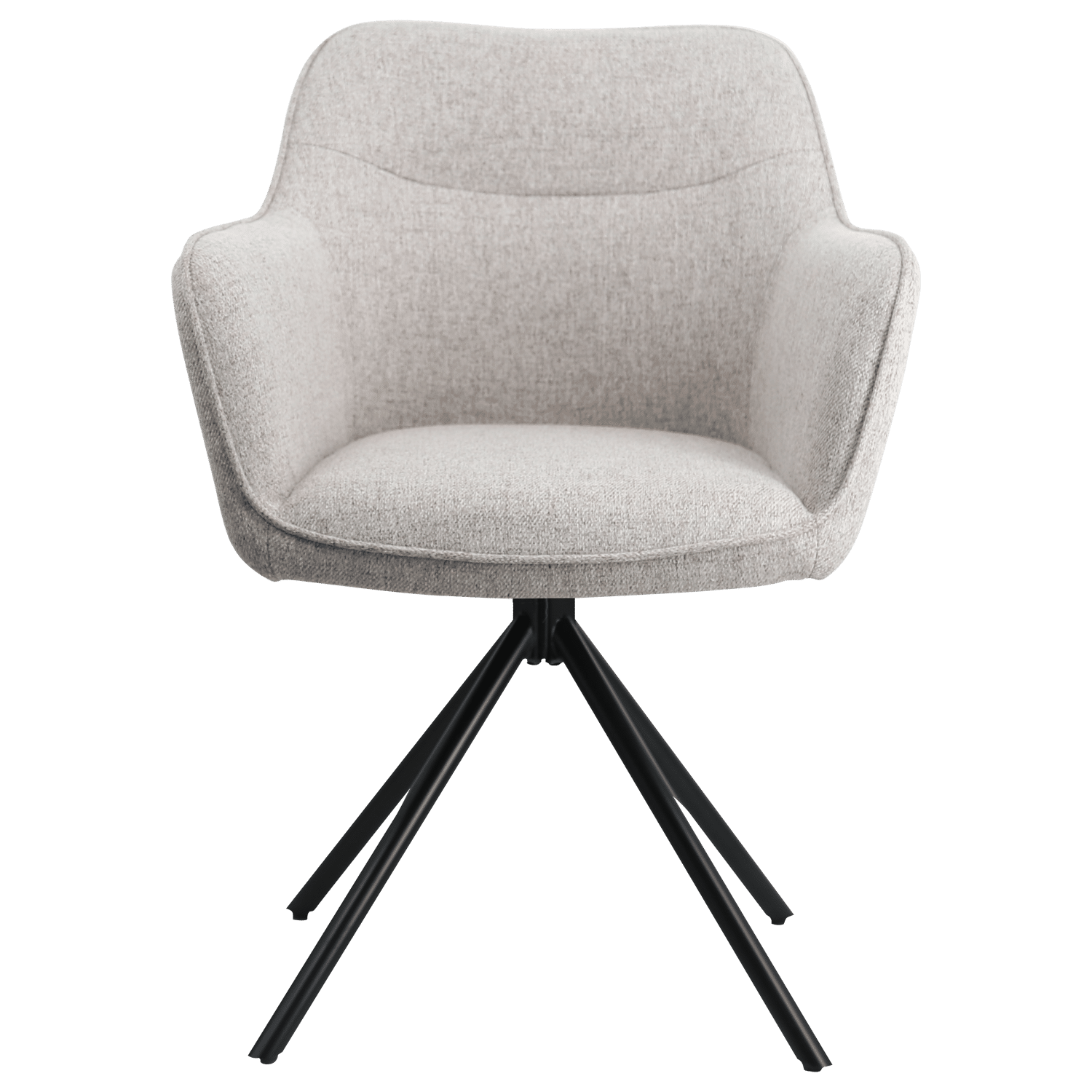 Lot de 2 chaises en tissu gris DANNA