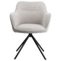Conjunto de 2 cadeiras em tecido cinzento DANNA