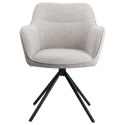 Lot de 2 chaises en tissu gris DANNA