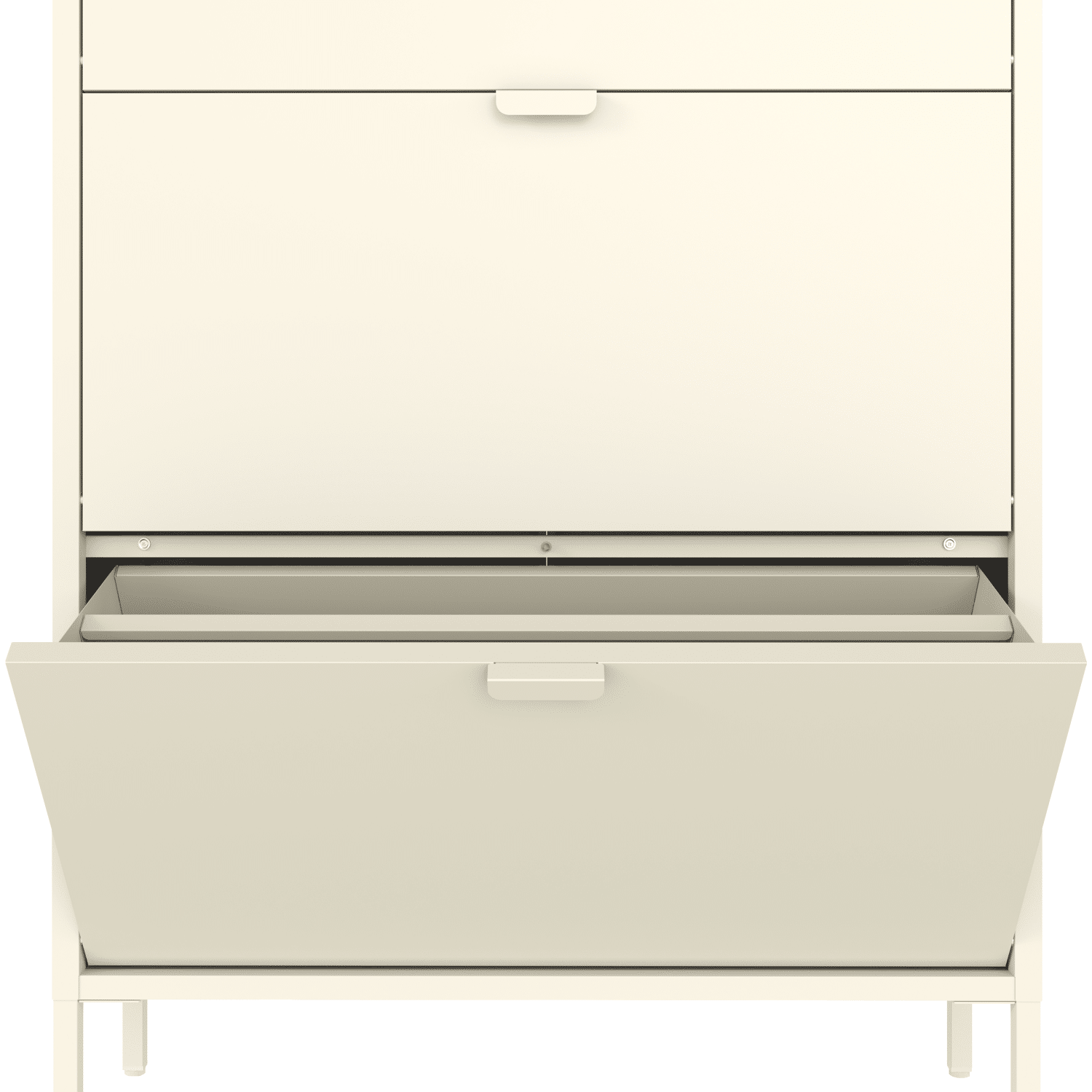 Mueble zapatero MARION 3 puertas metal blanco