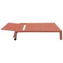 Bain de soleil en textilène terracotta - aluminium terracotta
