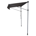 Toldo de varanda CHENE 3 × 1,2m - Tecido antracite e moldura cinzenta