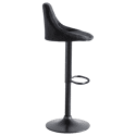 Tabouret de bar en velours noir ROBIN