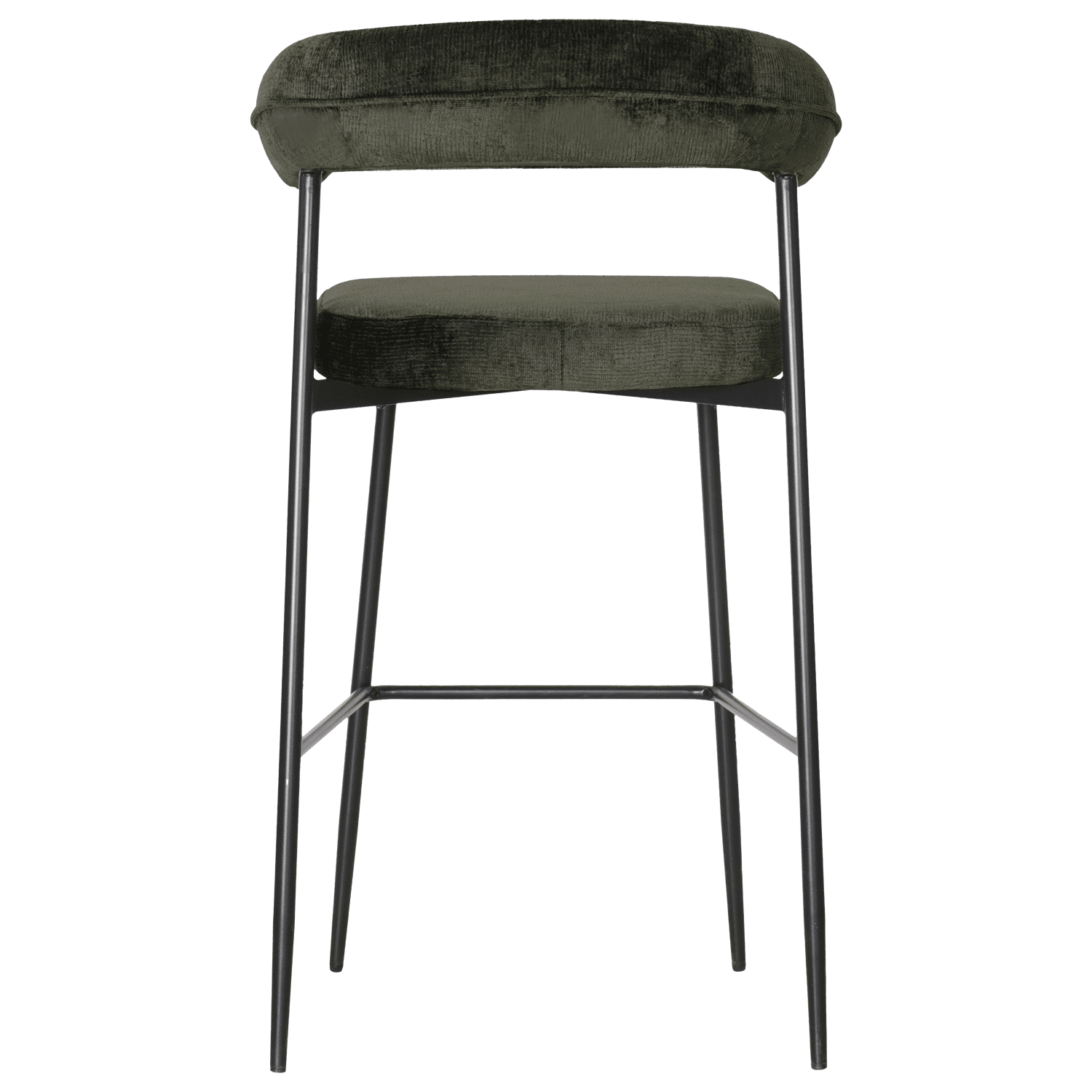 Lot de 2 tabourets de bar en tissu vert THEA