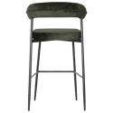 Lot de 2 tabourets de bar en tissu vert THEA