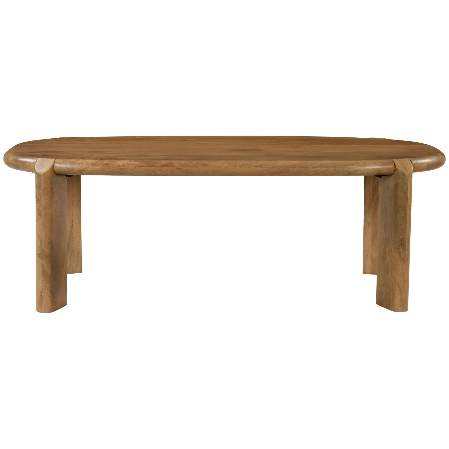 Mesa de centro em madeira maciça de manga tingida escura 120cm