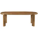 Mesa de centro em madeira maciça de manga tingida escura 120cm