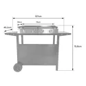 Plancha au gaz MÉRIDA 4 brûleurs + chariot