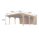 CERLAND - Carport double avec annexe LEON