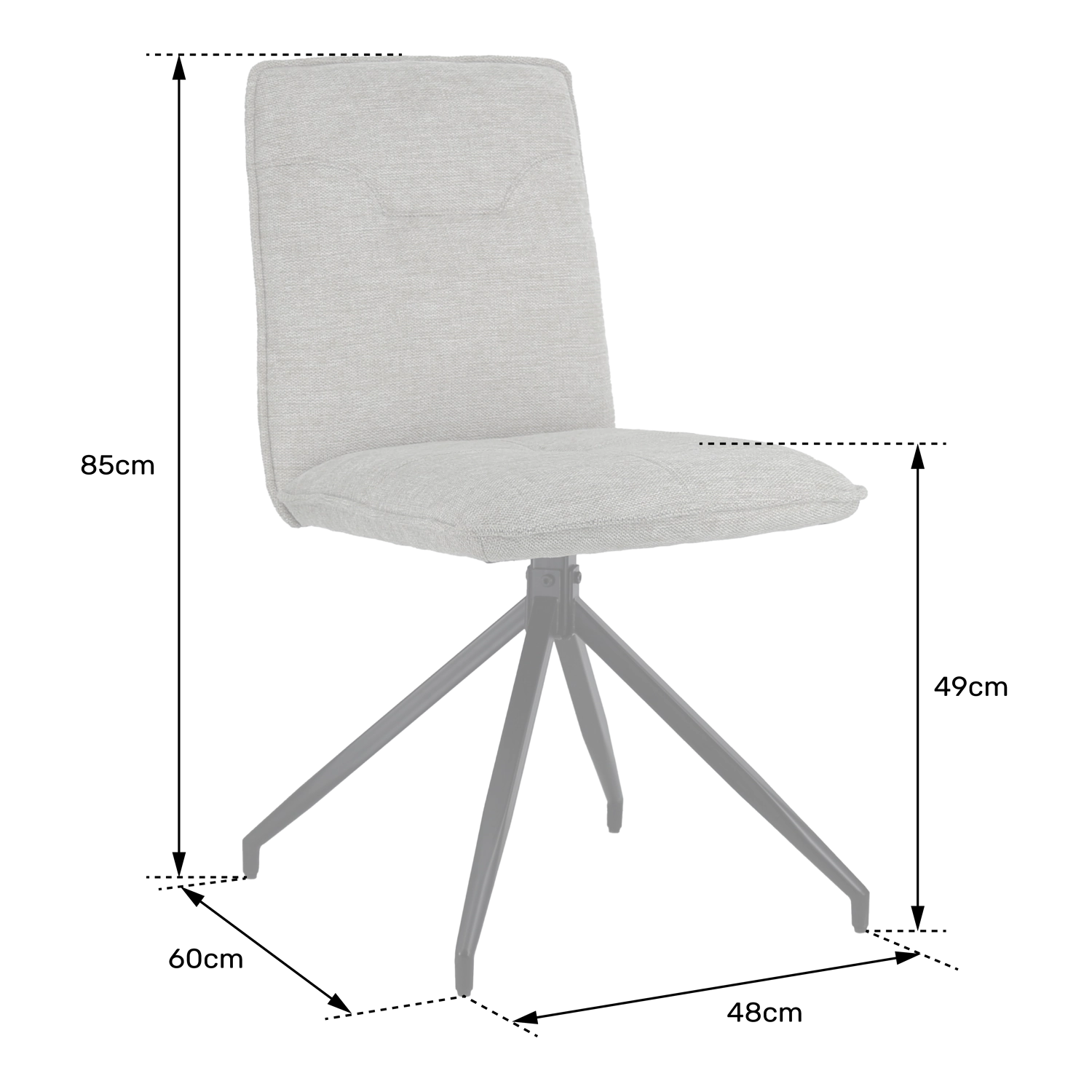 Lot de 2 chaises en tissu vert AREN