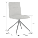 Set van 2 beige AREN stoffen stoelen