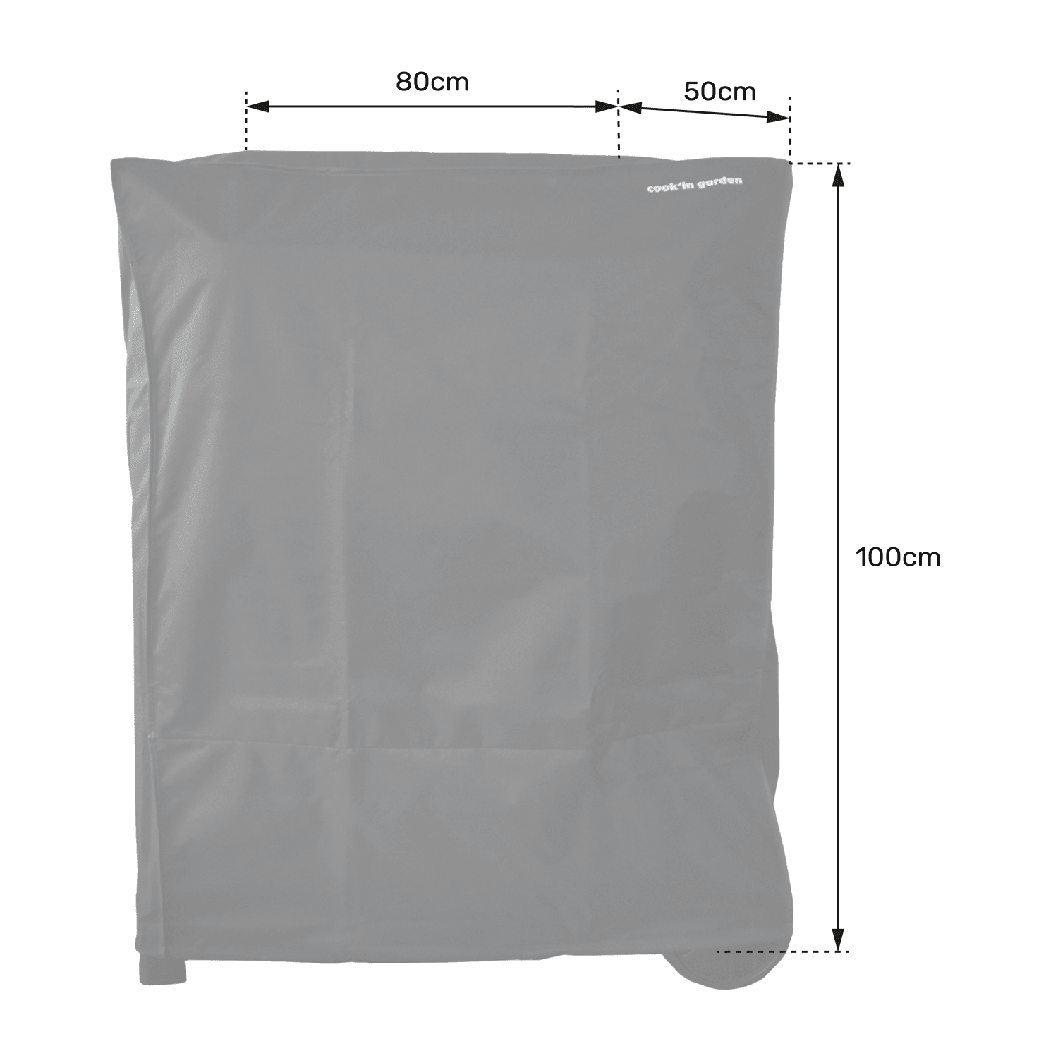 Housse De Protection Garden Friend Pour Chaises Empilées - Polyester 210D, Résistant Eau, Poussière, UV - Dimensions 68x68x80/120 Cm, Noir