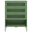 Mueble zapatero metálico EMMA 4 puertas verde caqui