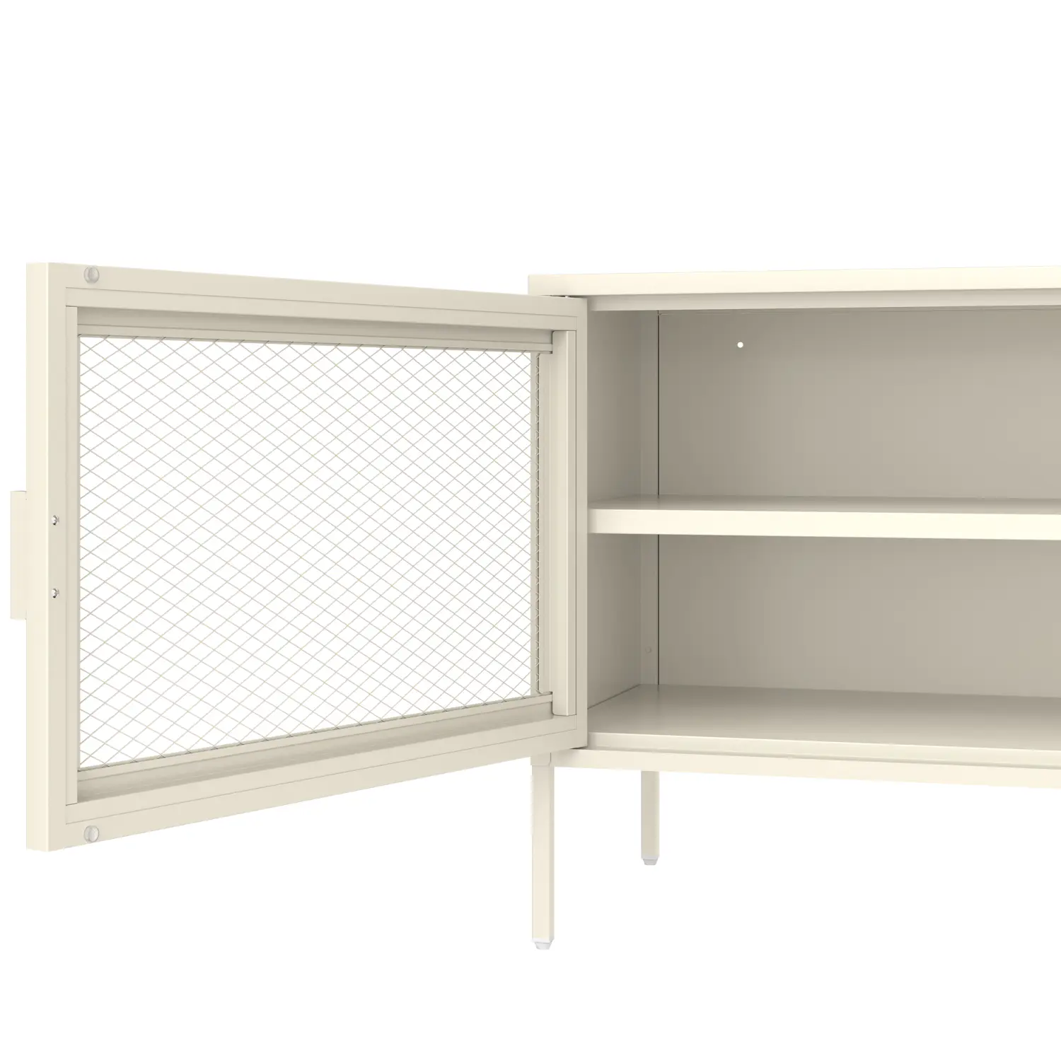 TV-meubel in metaal 120cm wit