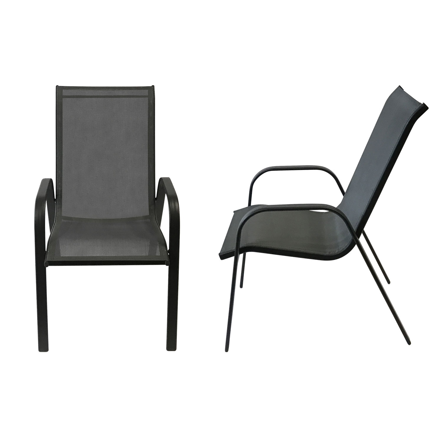 Conjunto de 4 cadeiras MARBELLA - alumínio cinzento antracite