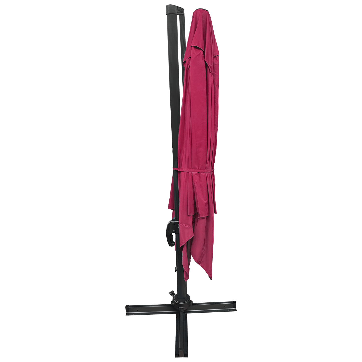 Parasol déporté MOLOKAI carré 3x3m fuchsia + housse