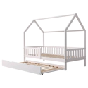 Ausziehbares Hüttenbett für Kinder 190x90cm weiß MARCEAU