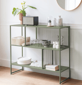 Étagère en métal vert kaki