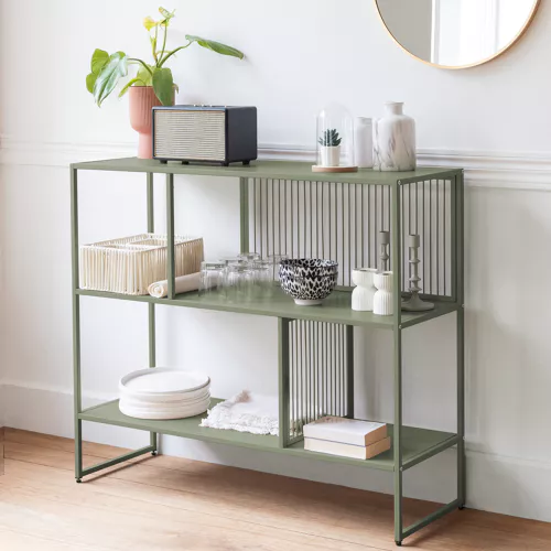 Étagère en métal vert kaki...