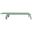 Conjunto de tumbona y mesa auxiliar BARBADOS de textilene verde salvia - aluminio verde salvia