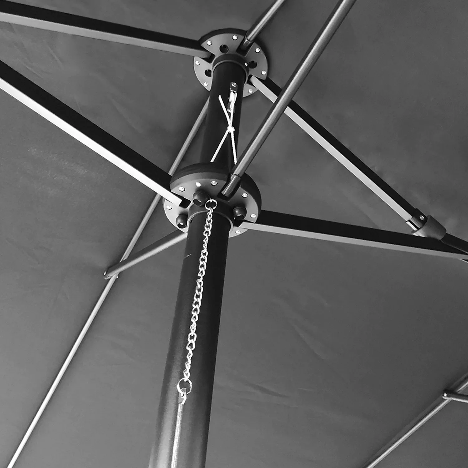 Dubbele parasol 2x4m LINAI grijs