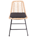 Lot de 2 chaises en rotin synthétique avec coussins OKA