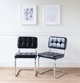 Lot de 2 chaises cantilever...