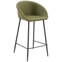 Lot de 2 tabourets de bar en simili vert ACHILLE